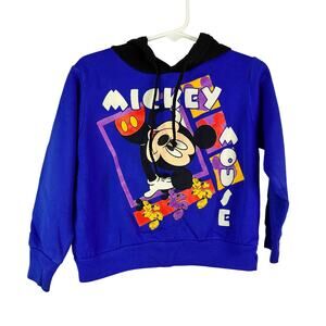 Vintage Disney JogTogs Mickey's Garage Sweatshirt Toddler 3 Blue Graphic